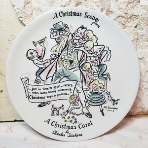 3/$18 Charles Dickens A Christmas Carol 10" ceramic  plate collectible